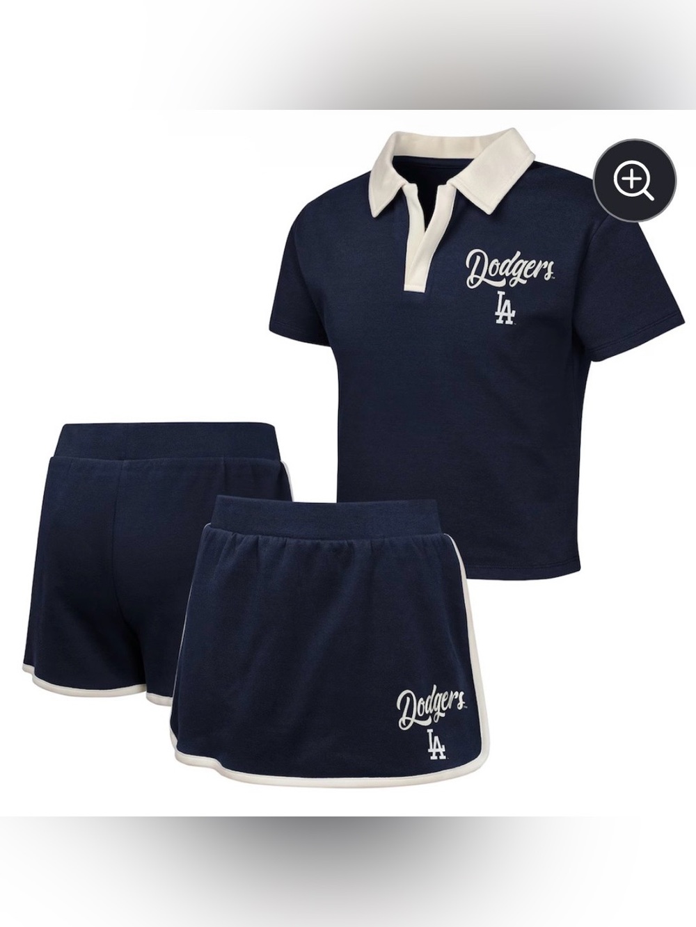 Girls Youth Los Angeles Dodgers Navy Polo and Skort Set Size S (7/8) NWT